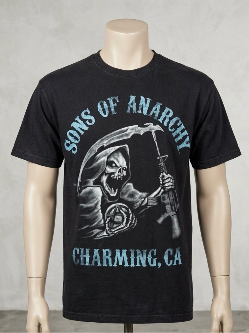 Sons of Anarchy Road Gear Grim Reaper Skull Graphic Tee Shirt XL Biker Fox